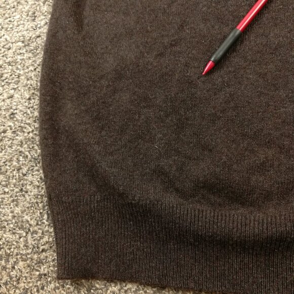 Vintage Gieves & Hawkes Sweater Vest 100% Cashmere V Neck Brown Mens Medium - Picture 7 of 7